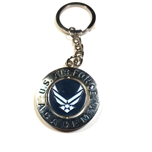 Unbranded Accessories - U S Air Force Academy Spinner Keychain Silver Tone Military
